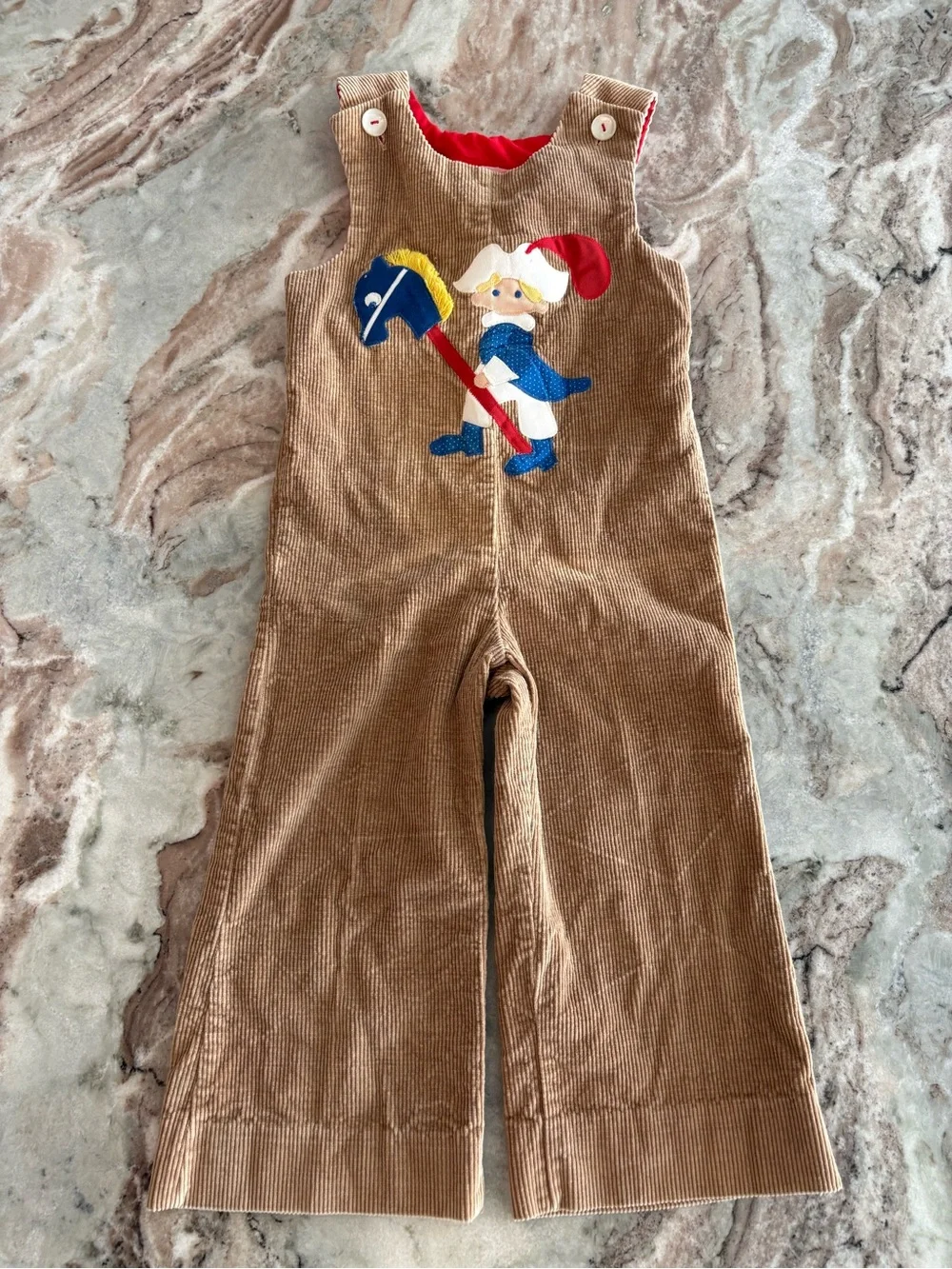 Vintage Chocolate Soup Kids Corduroy Romper Overalls Retro Preppy Size 4